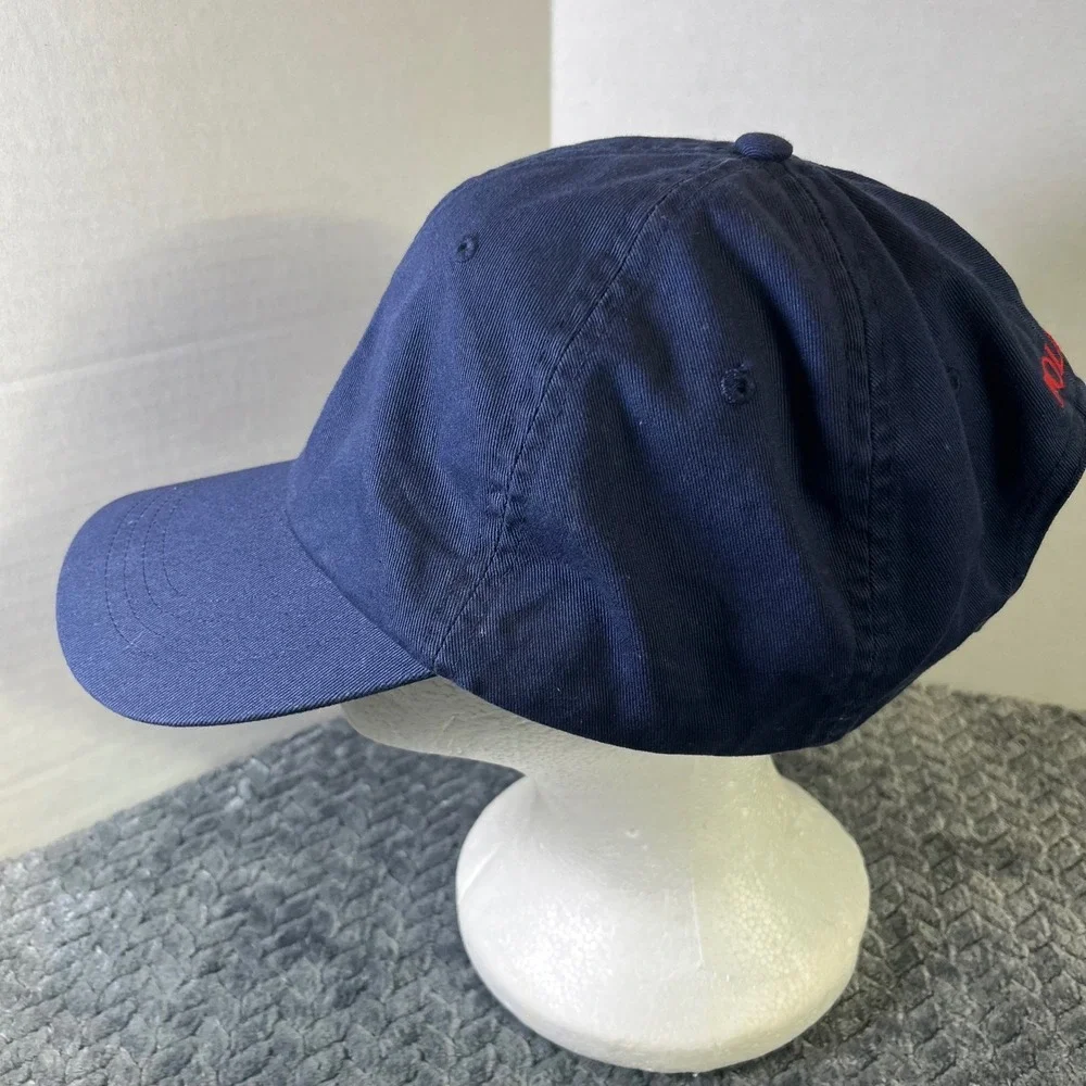 Polo Ralph Lauren Navy‎ Blue Baseball Cap Embroidered Red Pony Logo Adjustable
